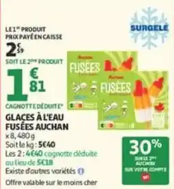 Auchan Direct Auchan Glaces a l'eau fusées offre