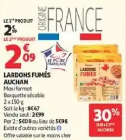 Auchan Direct Auchan lardons fumés offre