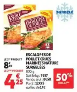Auchan Direct ESCALOPES DE POULET offre