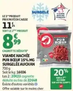 Auchan Direct AUCHAN Viande hachée pur bœuf offre
