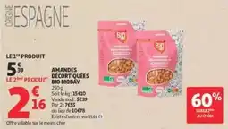 Auchan Direct BIO BIODAY Amandes décortiquées offre