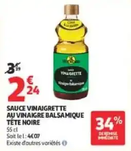 Auchan Direct Tête Noire Sauce vinaigrette offre