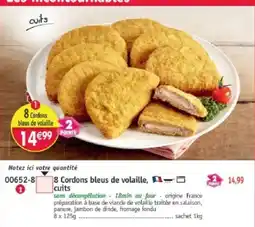 Maximo 8 Cordons bleus de volaille, cuits offre