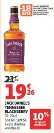 Auchan Direct JACK DANIEL'S TENNESSEE BLACKBERRY offre