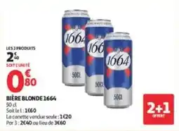 Auchan Direct 1664 Bière blonde offre