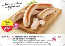 Maximo Vanel 4 boudins blancs au porto et lait frais de normandie offre