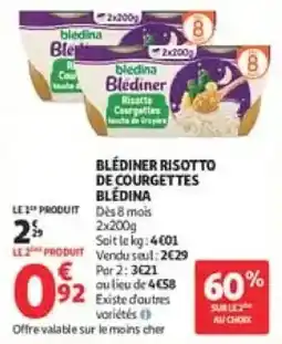 Auchan Direct Blédina Blédiner Risotto de courgettes offre