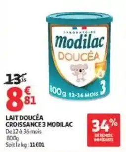 Auchan Direct Modilac Lait Doucée Croissance 3 offre