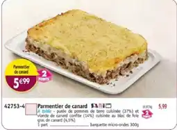 Maximo Parmentier de canard offre