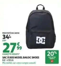 Auchan Direct DC SHOES SAC À DOS NICKEL BAG offre