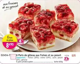 Maximo Coppennrath 6 Parts de gâteau aux fraises et au yaourt offre