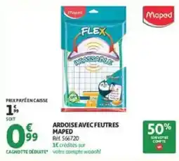 Auchan Direct Maped Ardoise avec feutres offre