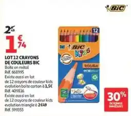 Auchan Direct BIC CRAYONS DE COULEURS offre