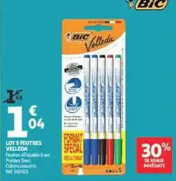 Auchan Direct BIC Feutres Velleda offre