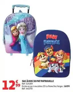 Auchan Direct PAW PATROL SAC À DOS 3D offre