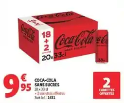 Auchan Direct Coca-Cola Sans Sucres offre