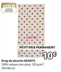JYSK Drap de douche hearts offre