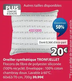 JYSK Oreiller synthétique tronfjellet offre