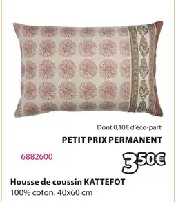 JYSK Housse de coussin kattefot offre