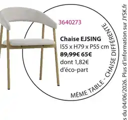 JYSK Chaise ejsing offre
