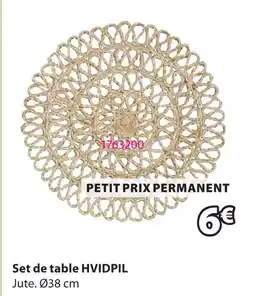 JYSK Hvidpil set de table offre