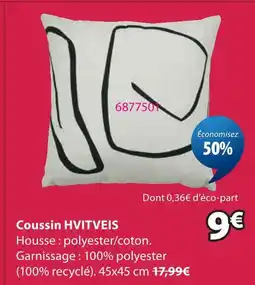 JYSK Coussin hvitveis offre