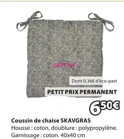 JYSK Coussin de chaise skavgras offre