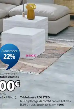 JYSK Table basse rolsted offre
