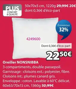 JYSK Oreiller nonsnibba offre