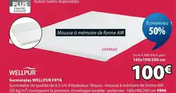JYSK Wellpur surmatelas frya offre