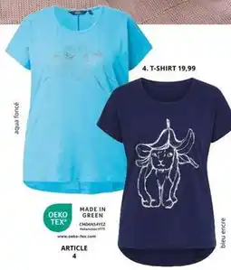 Ulla Popken Aqua - t-shirt 19.99 offre