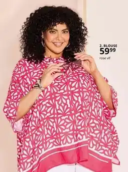 Ulla Popken Blouse rose vif offre