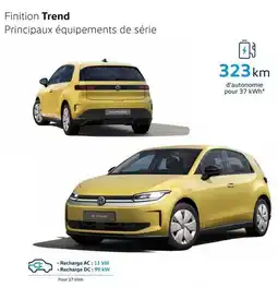 Volkswagen Finition trend principaux equipements de serie offre