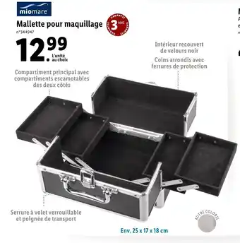 Lidl Mallette pour maquillage offre