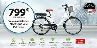 Roady Vélo à assistance électrique ville pure 2.0 offre
