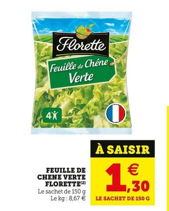 U Express Florette feuille de chene verte offre
