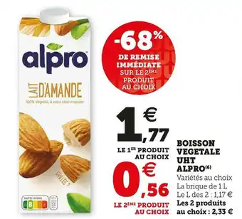 U Express Alpro boisson vegetale uht offre