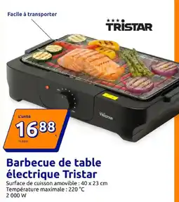Action TRISTAR Barbecue de table électrique offre