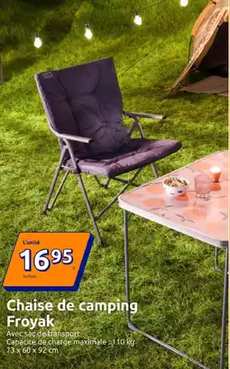 Action Froyak Chaise de camping offre