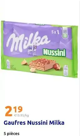 Action Milka Gaufres Nussini offre