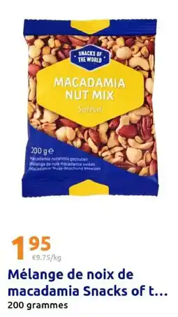 Action Snacks of the World Macadamia Nut Mix offre