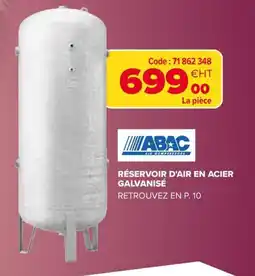 Prolians ABAC RÉSERVOIR D'AIR EN ACIER GALVANISÉ offre
