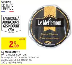 Intermarché Le Merlemont Pâturages Comtois offre