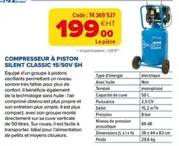 Prolians SILENT CLASSIC COMPRESSEUR À PISTON offre