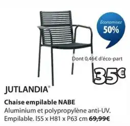 JYSK JUTLANDIA Chaise empilable NABE offre