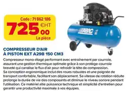 Prolians ABAC COMPRESSEUR D'AIR À PISTON EXT A29B 150 CM3 offre