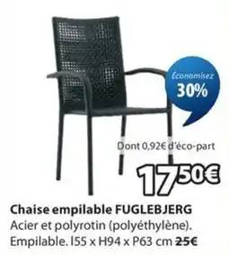 JYSK FUGLEBJERG Chaise empilable offre