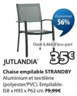 JYSK JUTLANDIA Chaise empilable STRANDBY offre