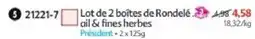 Maximo Président Rondelé ail & fines herbes offre