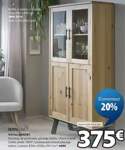 JYSK ROYAL OAK Vitrine SANDBY offre